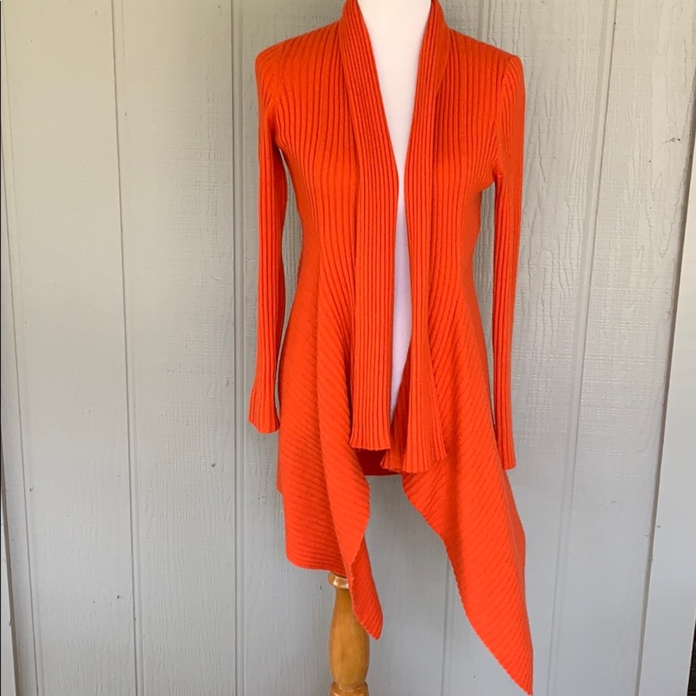 Orange Cashmere sweater by Neiman Marcus